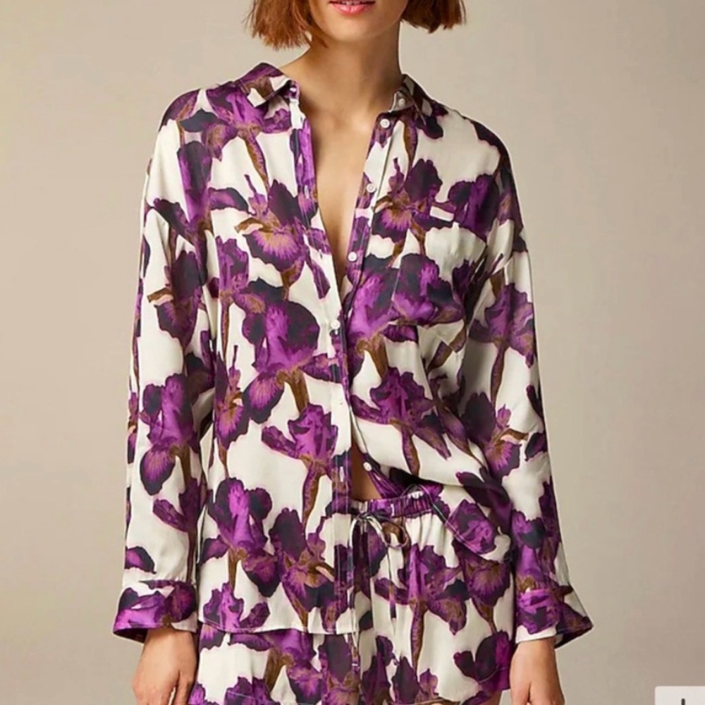 J. Crew - Soft shine pajama short set in iris floral